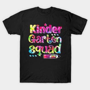 Tie Dye Kindergarten Squad Back To School Teachers Student T-Shirt